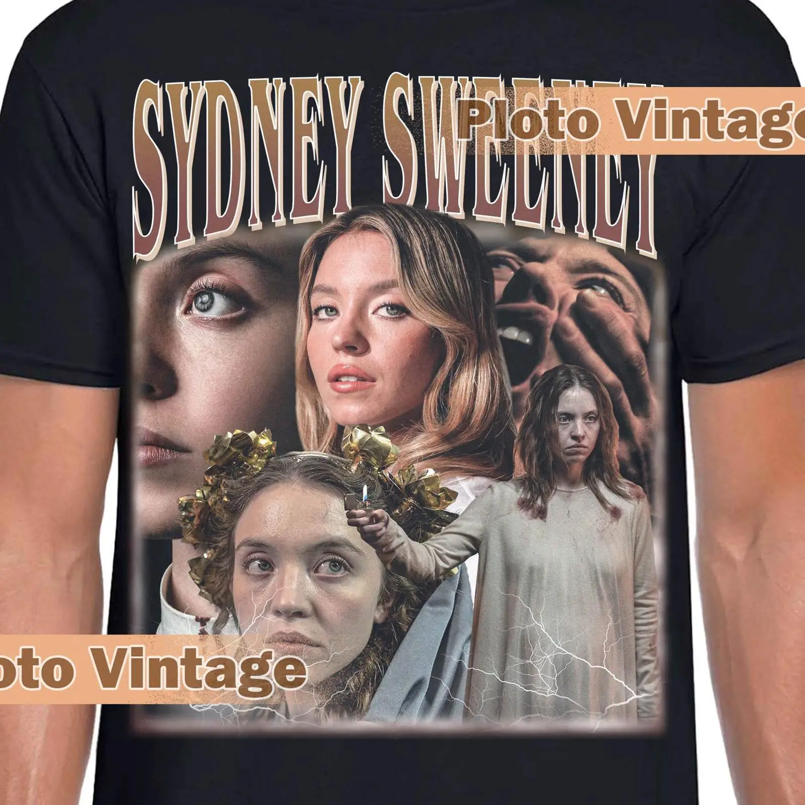 Men'S Fashion Sydney - T-shirt Vintage Sydney Sweeney Stile Bootleg,