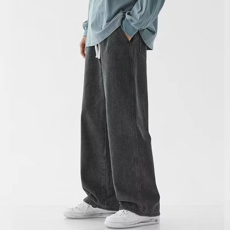 Men'S Fashion Grey Jeans - Jeans larghi da uomo alla moda