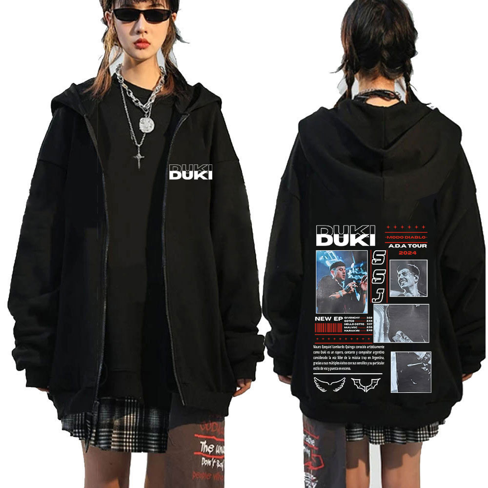 Felpe con Zip del Rapper Duki  - Mens Fashion Zip Up Hoodies recensione e prezzo