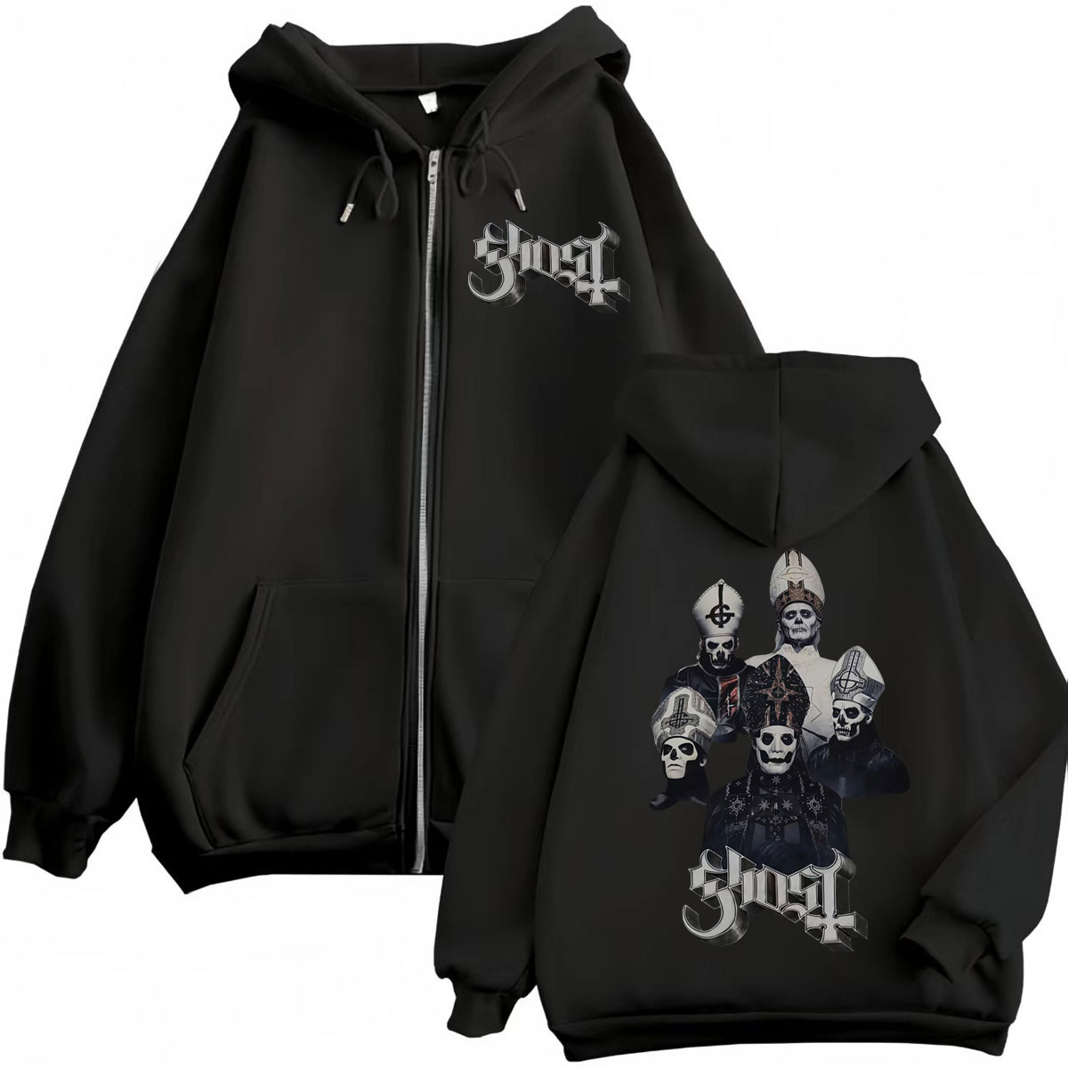 Felpa con Cappuccio e Zip Ghos - Mens Fashion Zip Up Hoodies recensione e prezzo