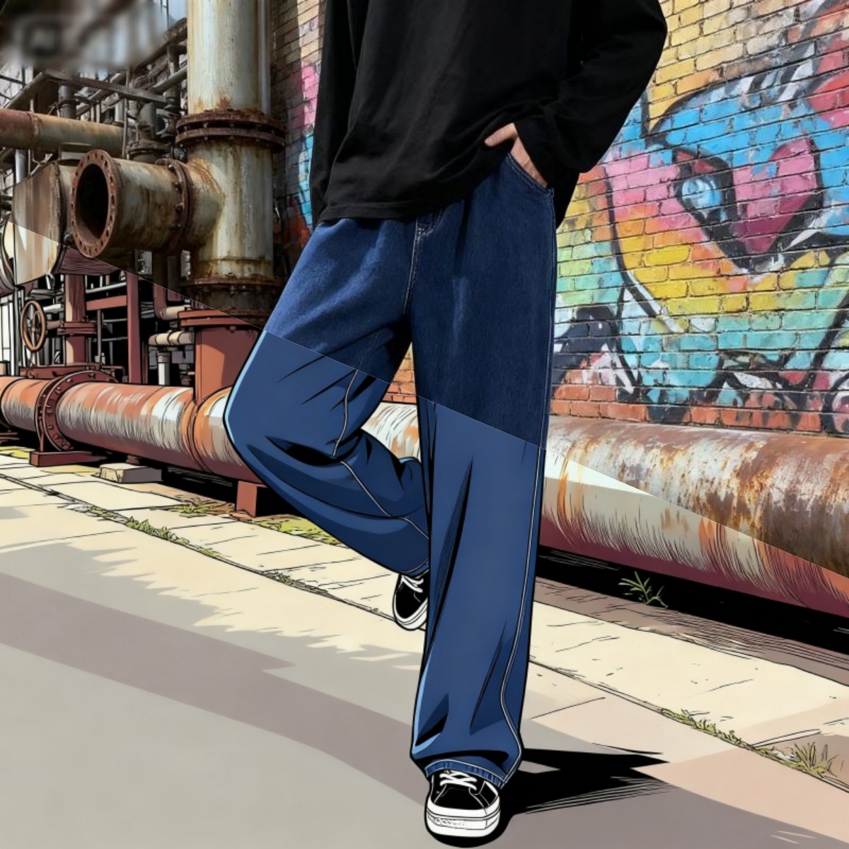 Stile coreano Streetwear New F - Men'S Fashion Grey Jeans recensione e prezzo